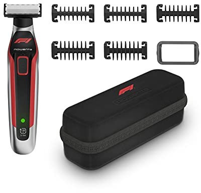 Rowenta TN604M Formel-1-Trimmer, Hybrid-Bartschneider, Edelstahlklingen, Vielseitigkeit beim Trimmen, Profilieren und Rasieren, Motor mit 8000 U/min, Laufzeit 120 min und Schnellladung, WET & DRY
