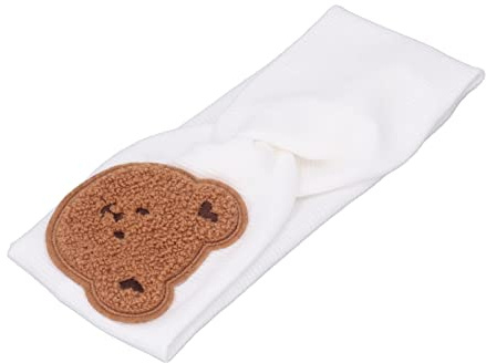 Bandeaux en Coton Mignon Doux et Extensible pour Bébé 0-8 Ans (Blanc)