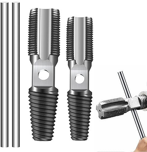 2-in-1-Schraubenausdreher Set, 1/2 Zoll Und 3/4 Zoll, Doppelkopf Gewindeschneider Auszieher für Ausbau Rohrbruch Schrauben, Rohrgewindebohrer AußEngewinde für Die Reparatur Von RohrgewindeanschlüSsen