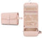 Portable Toiletry Travel Wash Bag, FINPAC Large Water Resistant Hanging Makeup Organizer Cosmetic Storage Pouch Case for Women Girls, (Rose Gold)