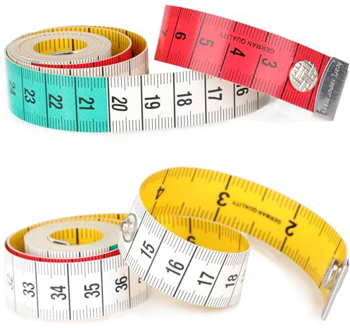 2 Stück Körpermaßband, beidseitiges schneider maßband, Rollmaßband Nähen, Nähen Maßband zum Messen von Brust/Taillenumfang, 60 Zoll/150 cm
