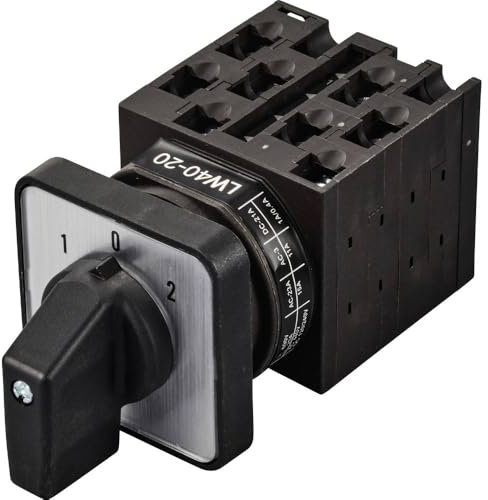 TRU Components TC-LW40-20 D404/4A48I Nockenschalter 20 A 690 V 2 x 45 ° Schwarz, Grau 1 St.