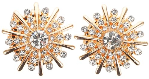 PACKOVE Boutons De Manchette Femme En Strass Bijoux De Manchette De Chemise Couvre-Boutons Décoratifs Pour Chemises Accessoire Femme Pour Mariages Réunions D'Affaires Et Dîners