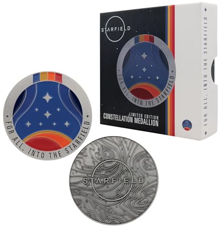 FaNaTtik Starfield Constellation Medaljong – Begränsad upplaga metall samlarobjekt – officiellt licensierad, individuellt numrerade 85 mm visningsdelar