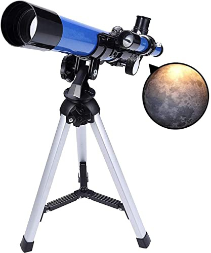 QTANZIQI Ultra Hd, Teleskop för nybörjare Vuxna, 400x40 mm Astronomy Refractor Telescope med Finder Scope/justerbart stativ, Teleskop för, Kikare