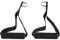 GORILLA SPORTS® 2 Stück Einhandgriff - Set, Gepolstert, für Widerstandsbänder, Schwarz - Einhand Kabelzug Griff, Seilzug Griffe, Trainingshilfen, Kraftturm, Krafttraining