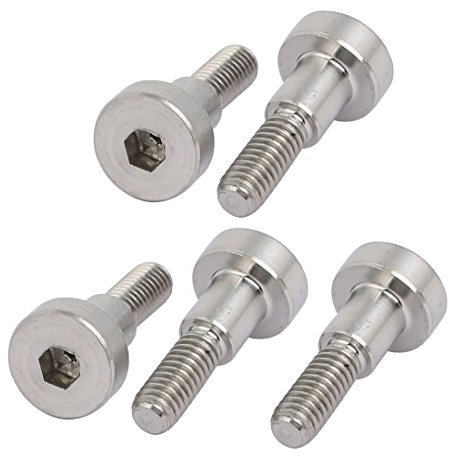 sourcing map 5Stk. 304 Edelstahl Schulter Bolzen 5mm Schulter Dmr 6mm Länge M4 Gewinde de
