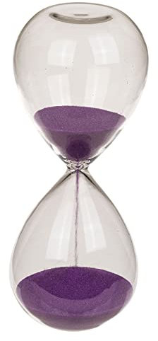 ReWu Reloj de arena de 5 minutos de cristal para cocina y escritorio