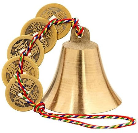 Chinese Feng Shui Bell for Wealth and Safe, Feng Shui Element,Pendant Coins for Peace and Success Good Luck Car Door Hanging Pendant Chime
