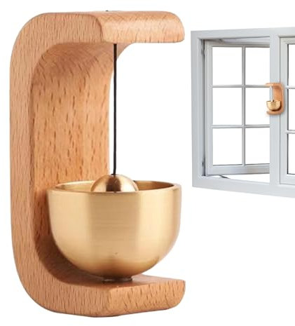 Shopkeepers Campanello per Apertura Porta, Magnetico Decorativo Forte Campanello per Porta, Campanello in Legno Ornamenti e Decorazione da Appendere per Ingresso, Adesivo Frigorifero inaugurazione