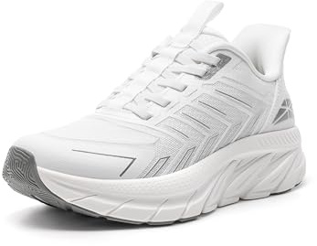 ALLSWIFIT Zapatillas Mujer Caminado Zapatos Deportivos Comodos Transpirables y Antideslizantes con Suela Absorción de Impactos,Size 40,Blanco,SARR034W