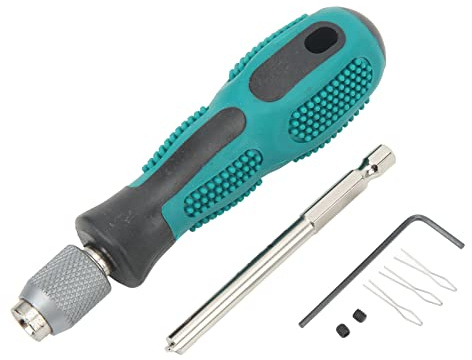 equlup Llave para Radios de Bicicleta, Acero Inoxidable Herramienta de Ajuste Preciso Radios con Mango Ergonómico y Puntas Intercambiables para Ruedas Bicicleta de montaña Carretera y Plegables
