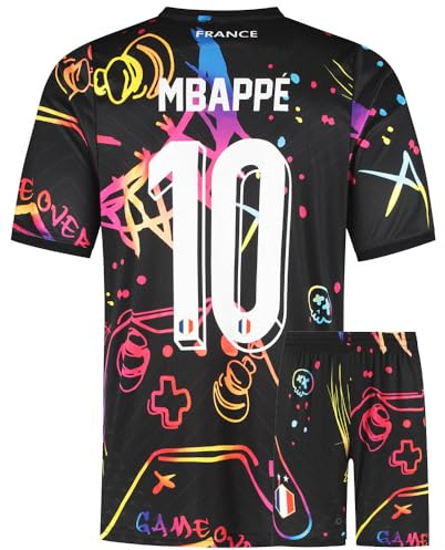 Frankreich Fußball Trikot Set Mbappe - Gaming Trikot Set - Jungen - Sportsachen - Geschenk - Sport t Shirt - Sportbekleidung - Größe 140