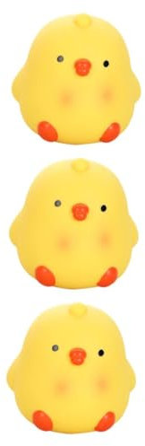 VICASKY 3St Hühnersparschwein kinderspielzeug Geschenkideen Geschenkideen für Huhn unzerbrechliche Spardose Cartoon-Tier-Münzenbanken Vinyl Yellow