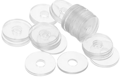HEALEEP 50 Pezzi Rondelle Trasparenti Per Viti M6, Guarnizioni Piatte Di Fissaggio Multiuso in Vinile, Per Maniglie Porte Doccia e Manutenzione Elettrodomestici