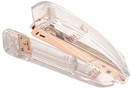 OSALADI 1pc Rose Gold Desktop Stapler Stylish Book Binding Tool for Office Use Efficient File Binding Machine Stable Performance Lightweight Portable Design