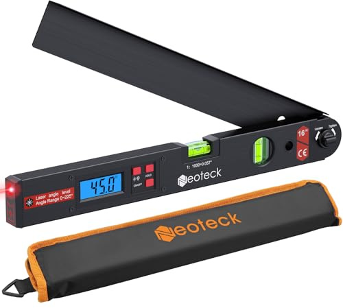Neoteck 0~225°/40cm Misuratore Angolo Digitale Laser 3-5m Retroilluminato