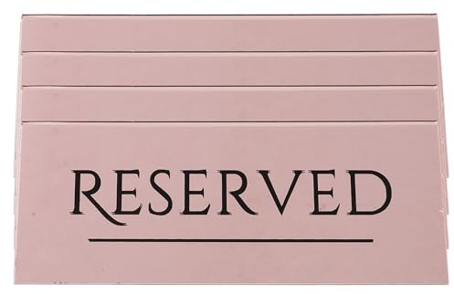 GARVALON Cartelli per Posti a Sedere Riservati 4 Pezzi in Acrilico Rosa Oro 17x6,5 Cm per Matrimoni e Ristoranti, Etichette Sedie Matrimonio Segnaletica Tavoli Riservati per Eventi