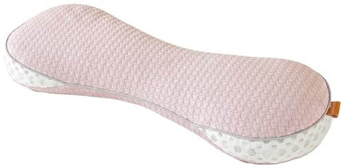 Sjfbebsy bovete nackkudde ergonomiskt böjd nackstöd, bovetekudde för rygg- och sidosovar, ros