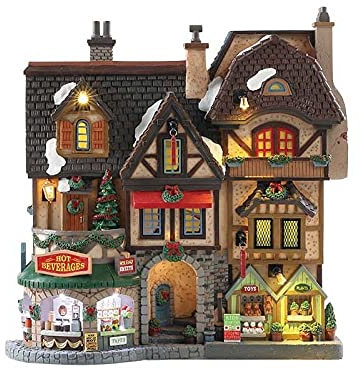 Lemax 85315 - River Moors Christmas Street Festival - NEU 2018 - Caddington Village Facades - Beleuchtete Fassade - Weihnachtswelt/Weihnachtsdorf