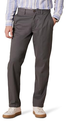 Amazon Essentials Herr rak passform skrynkelfri platt framsida chinos byxa, grå, 35 W x 32 L