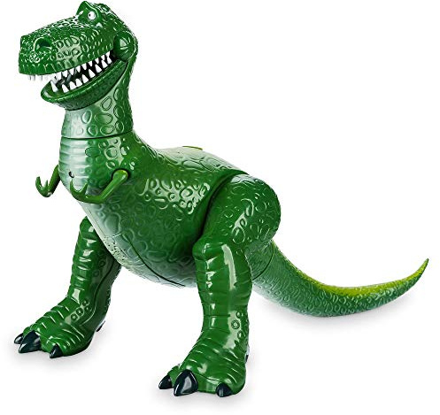 Disney Store Interaktive sprechende Actionfigur Rex aus Toy Story, 30cm/12, mit über 11 englischen Sätzen, Dinosaurier Spielzeug, interagiert mit Anderen Figuren, Hals & Schwanz beweglich, ab 3Jahren