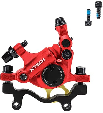 BUCKLOS Zoom HB-100 MTB Line Pulling Hydraulic Disc Brake Calipers Front + Rear, Aluminum Alloy Mountain Bike Hydraulic Disc Brakes with is/PM Universal Caliper Adapter for XC Trail, Fat Bike…