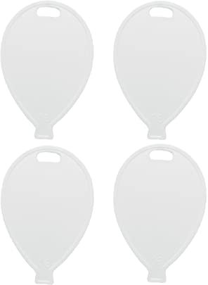 Balloon Shape Colorful Helium Balloon Weights Balloon Weights Plastic Balloon Pack of 10 Weights for Balloons Birthday Wedding Party Decorations Supplies (White)