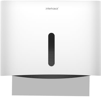 interhasa! Distributeur de Serviettes en Papier Mural - Montage adhésif sans perçage ni vis - pour l'installation de distributeurs de Serviettes en Papier Multiples, pliés Simplement, en C pour Salle