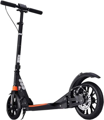 Generic Patinete urbano profesional para adultos, altura ajustable, patinete plegable con amortiguadores dobles, capacidad de carga de 150 kg, patinete plegable con freno de disco, desplazamiento/ocio