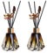 Happyupcity 2PCS 60ML/2oz Leerer Diamant geformter Glas Diffuse Flaschengläser Ätherisches Öl Duft Diffusor Set mit Gummistopfen und Golddeckel Aromatherapie Speicher Container Duft Zubehör