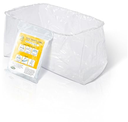 VOOMEY Paint Bucket Liner, 18-Inch Plastic Paint Bucket Liner Bag, 5pcs,Reinforced Bottom, Large Capacity Liner with Elastic Opening