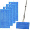 Aoyfuwell 4 Pcs For Flash Mop Refill Pads Compatible with Flash Powermop Pads, Reusable Microfibre Refills Fit for Swiffer Wet Jet Mop Head Replacement Pads for Floor Wet & Dry Cleaning