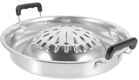 Alipis Portable BBQ Stove Korean BBQ Grill Pan Multi-Function Grilling Pan for Camping Outdoor Use Handle Home Use