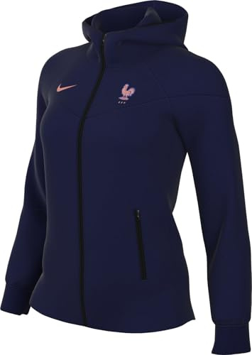 Fff Tech Windrunner Nike Football Fleece-Kapuzenjacke Für Damen, Blue Void/Light Madder Root, HF5121-492, S