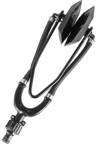 MAGICLULU Enjuagador de Motores de Acero Reforzado Doble Tubo y Cabeza Rectangular Herramienta de Limpieza para Motores Fuera de Borda Compatible Mangueras Estándar Adecuado para