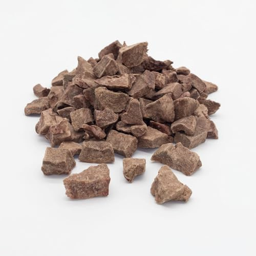 Cuore di manzo liofilizzato per cani e gatti, 100% pura carne muscolare, dieta barf, ricca di proteine, senza additivi (50 g)