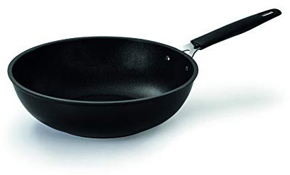 Barazzoni 33 Carati Wok cm 28 Novita Made in Italy Rivestimento Polvere di Diamente Naturale Induzione Nickel Free PFOA Free