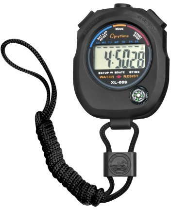 WONDAY - Stoppuhr mit Alarm-Modus, präzise auf 1/100 Sekunden mit integriertem Kompass. Wasserdicht. Perfekt für Orientierungsläufe, Schulaktivitäten.