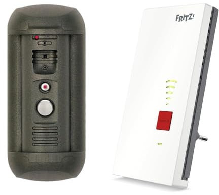 IP Video-Türsprechanlage ALP600 - Bewegungssensor mit Bereichsmarkierung - Stromversorgung 12V Gleichspannung - Gegensprechanlage - Türüberwachung - kein Cloud Server (ALP600 inkl. FRITZ!Rpeater 2400)