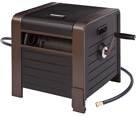 Liberty Garden 778 Caja de almacenamiento de manguera de 200 pies, bronce