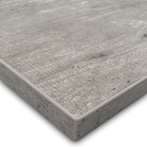 X57 Tischplatte 19mm Dekorplatte nach Maß Holzplatte melaminharzbeschichtet Spanplatte mit 2mm ABS Kante Umleimer (120x70cm. Beton)