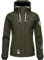 MARIKOO Damen Softshelljacke Übergangsjacke mit Kapuze Kleinezicke Olive Gr. S