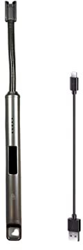 Jk Product Encendedor eléctrico USB recargable para velas Pico largo flexible 360° Práctico encendedor para barbacoa cocina de gas velas chimenea cortavientos