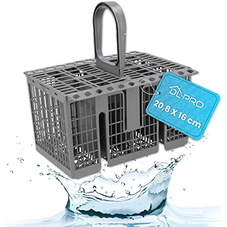 DL-pro bestickkorg diskmaskin universell [20,8 x 16 cm] lämplig för många vanliga diskmaskiner – rena bestick – stressfri och organiserad – diskmaskinskorg – diskkorg diskmaskin