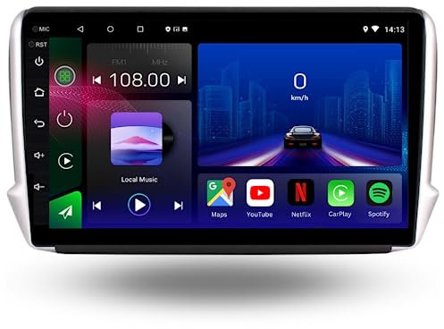For Peugeot 208 2008 2012-2019 Android 12 Car Stereo Head Unit CarPlay Android Auto Bluetooth GPS SatNav