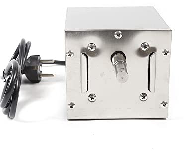 vinnyooc 220V 25W Moteur de Rôtissoire de BBQ, 60KG Inoxydable BBQ Tourne Broche, Barbecue Moteur Électrique, Tournebroche BBQ Roaster Moteur pour Brochettes Barbecue