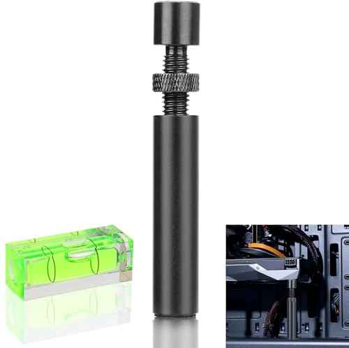 SWTYExt grafikkortshållare GPU-hållare aluminiumlegering grafikkort stöd svart GPU-stöd höjdjusterbar grafikkortshållare med magnet (74–120 mm)