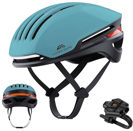 LIZVIE Fahrradhelm mit Bluetooth, intelligenter Fahrradhelm für Erwachsene Männer Frauen mit eingebauten Lautsprechern, intelligenter Kommunikations-Fahrradhelms. (Tintenblau, S)
