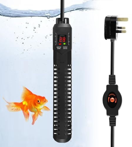Neulriscn Aquarium Heater, 300W Fish Tank Heater with External Temperature Controller, Submersible Fish Tank Heaters with LED Digital Display, Overheat Protection & Auto-Off, for Fishtank up to 150L